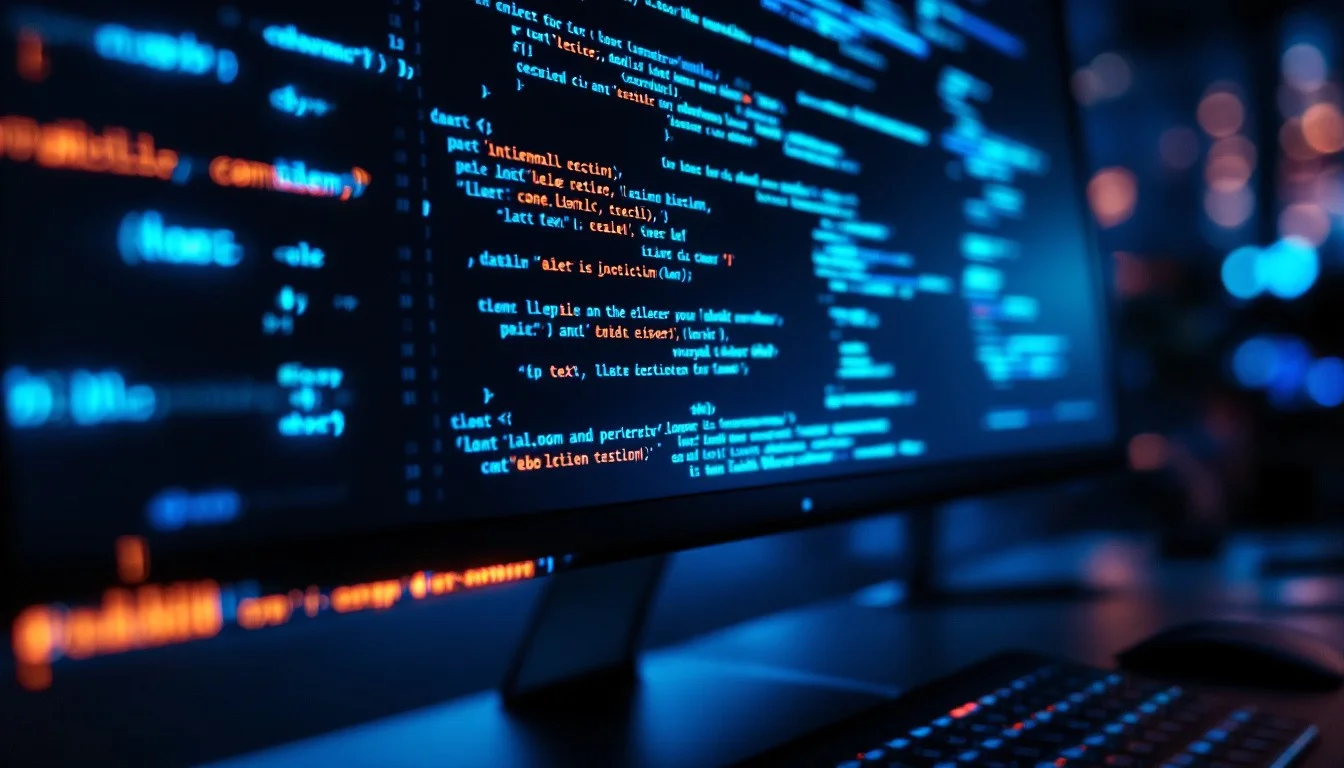 Pragramming code displayed on a PC screen, Z Web&Co,z web and co