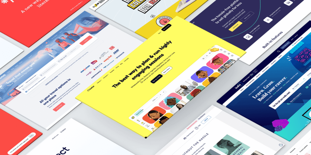 A group of laprops showing a good UI/UX designs