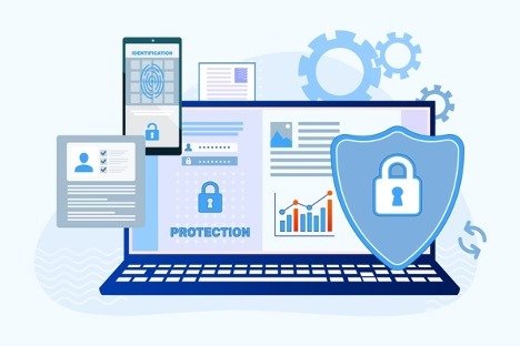 Padlock icon on a shield, symbolizing digital security and website protection.