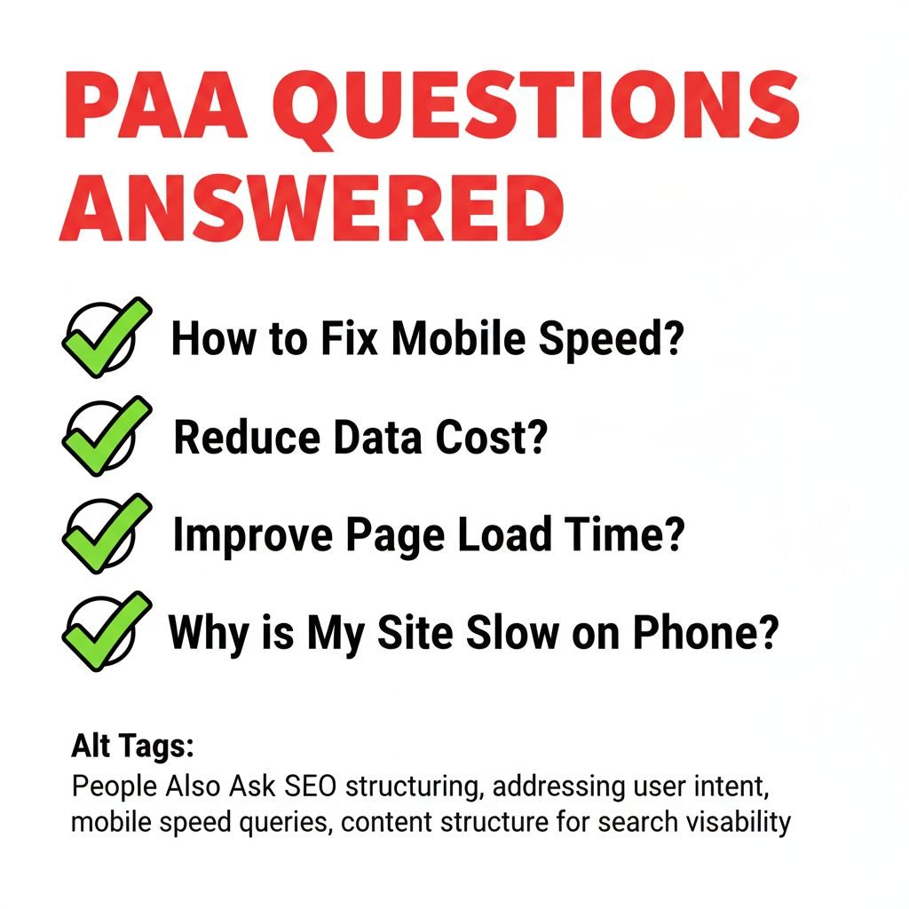People Also Ask SEO structuring, addressing user intent, mobile speed queries, content structure for search visibility