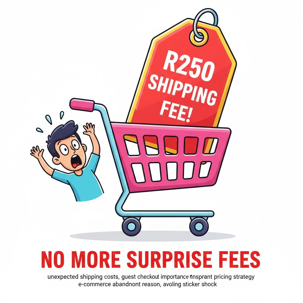 nexpected shipping costs, guest checkout importance, transparent pricing strategy, e-commerce abandonment reason, avoiding sticker shock