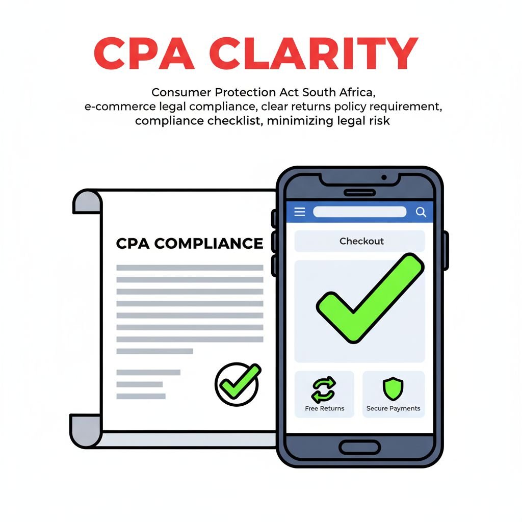 Consumer Protection Act South Africa, e-commerce legal compliance, clear returns policy requirement, compliance checklist, minimizing legal risk