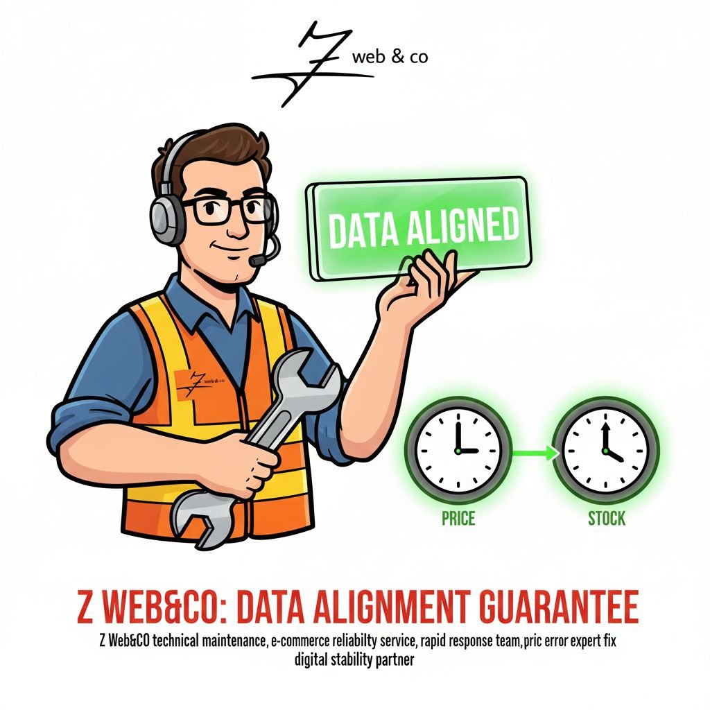 Z Web&Co, z web and co technical maintenance, e-commerce reliability service, rapid response team, price stock error expert fix, digital stability partner