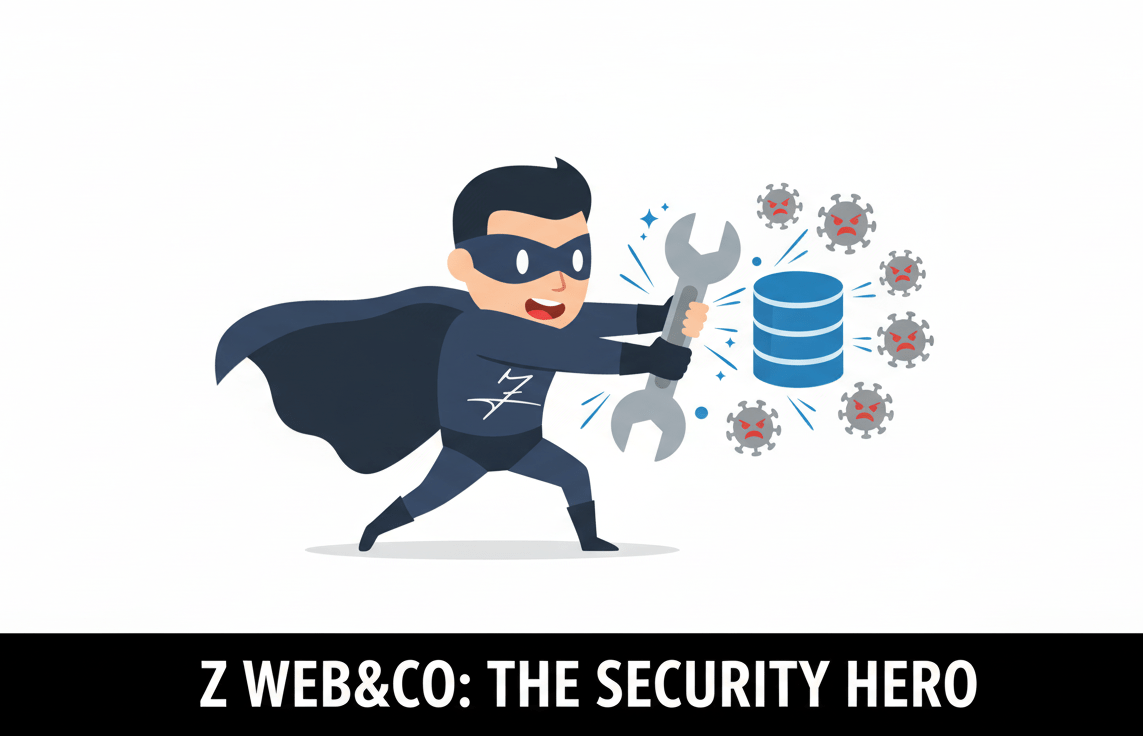 Z Web&Co security services, emergency recovery service, website maintenance partner, cyber threat protection, digital security experts