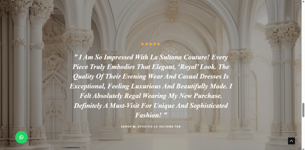 Case Study: Digital Elegance for La Sultana Couture 6 Screenshot 464 e1778438645963